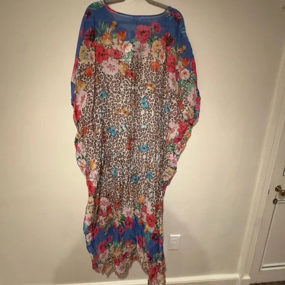 NWT Johnny Was Sz 2X Bella Lace-up Maxi Kaftan - Picture 7 of 10